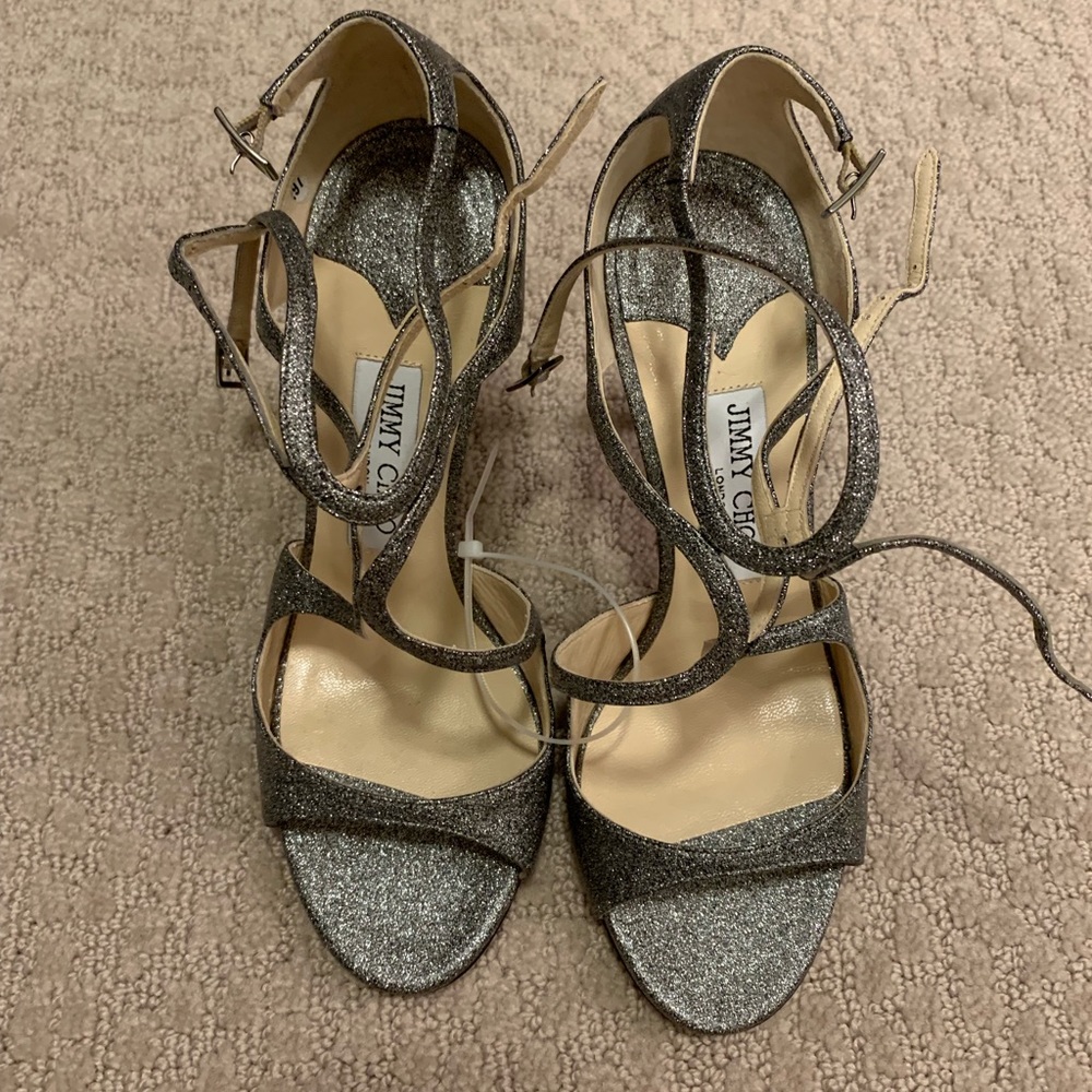 Jimmy Choo Lang Glitter Sandal